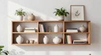organized minimalist shelf decor