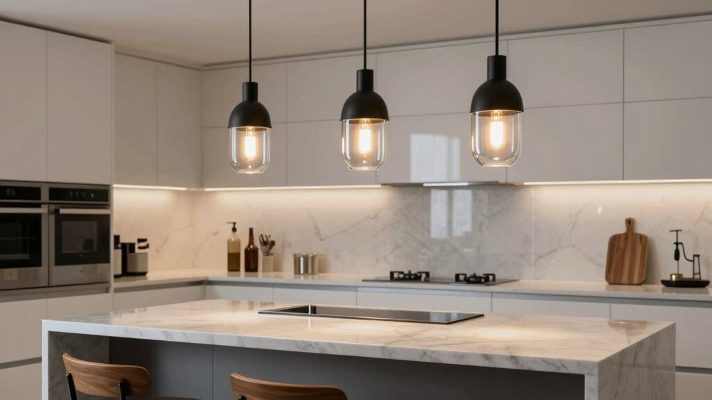 pendant lighting enhances ambiance