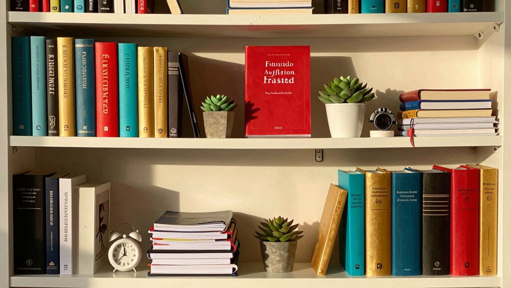 personal growth bookshelf themes
