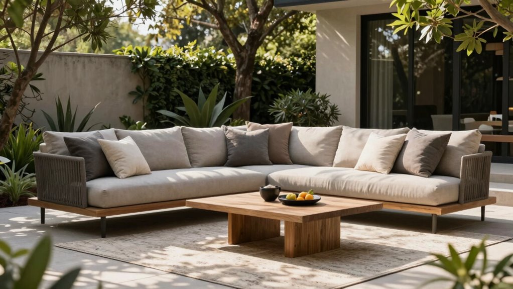 relaxed backyard patio sets