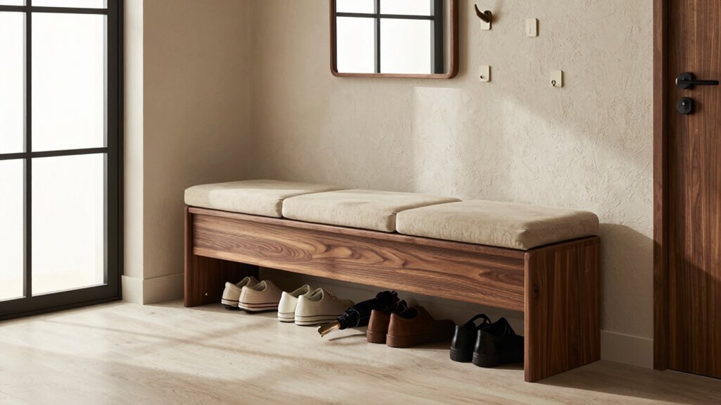 storage benches for entryways