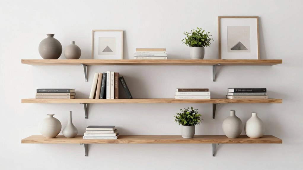 stylish balanced shelf display