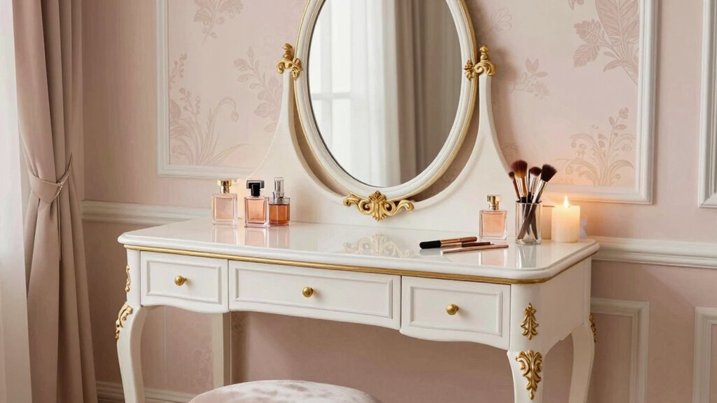 stylish functional makeup space