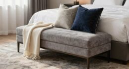 stylish intentional bedroom bench
