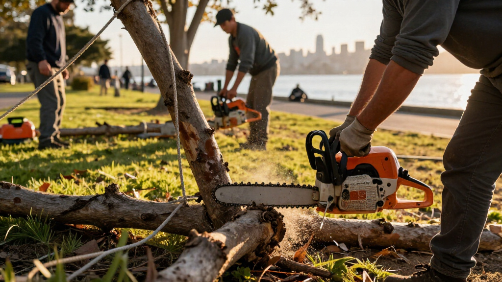 Crews Start To Remove Trees From San Francisco Waterfront Park - NBC Bay Area