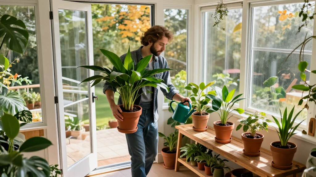 When To Bring Houseplants Inside—and How To Keep Them Healthy All Winter